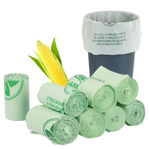 eco friendly epi biodegradable home waste liner garbage trash bags
